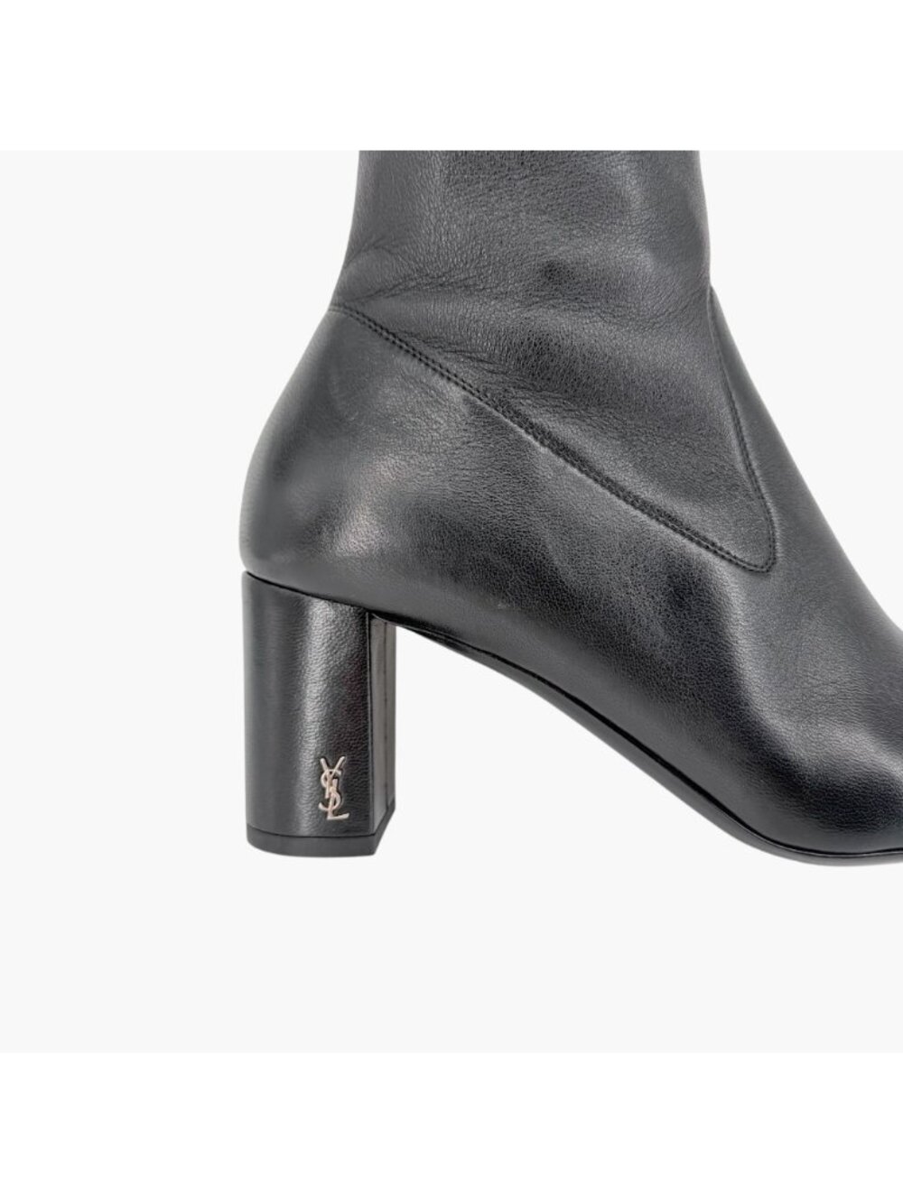 Saint Laurent Loulou YSL Thigh High Over The Knee Boots Black Size 38.5 US 8.5 - Picture 8 of 15